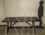 Antique style rustic table in solid spruce, 20th century