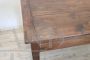 Antique rustic table in poplar wood from the 19th century with two drawers