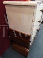 Vintage art deco chest of drawers in rosewood and ivory parchment