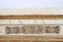 Large antique white and gold lacquered overmantle mirror, early 19th century