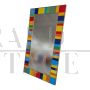 Design mirror covered with multicolored glass tiles