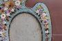 1930s Art Nouveau photo frame with micro mosaic in hard stones