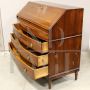 Antique Louis XVI bureau chest of drawers in walnut, Italy 18th century