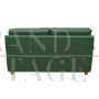 Vintage style sofa in green leather