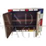 Mondrian style two-door sideboard in Murano glass