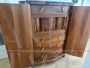 Art deco secretaire dresser in walnut briar with internal drawers          