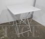 Vintage white iron folding garden table