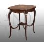 Antique Edwardian occasional table in solid mahogany with inlays