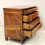 Antique capuchin chest of drawers in walnut from the Louis Philippe era, 19th century Italy