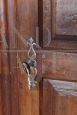 Antique Provençal cupboard or wardrobe in walnut with one door, 18th century