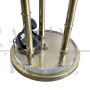 Pair of floor lamps with polished brass leaves