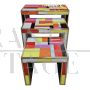 Trio of nesting tables in colored glass