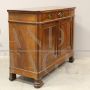 Antique Louis Philippe sideboard in walnut with two doors, 19th century