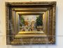 Turri - Painting of an Italian city, oil on panel from the 20th century                 