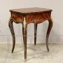 Napoleon III sewing table in bois de rose inlaid with marqueterie, 19th century