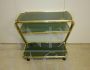 Morex brass and smoked glass serving trolley, Italy 1970s