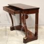 Antique console from the Charles X era in walnut, 19th century Italy