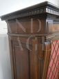 Vintage 1950s walnut three-door bookcase sideboard