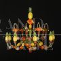 Sumptuous chandelier with triumph of fruit in Murano glass, 16 lights