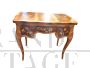 Italian antique style desk with rich floral inlay