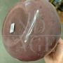 Vintage pink Murano glass vase with bubbles, mid 20th century