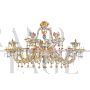 Sumptuous Murano glass boat chandelier in Rezzonico style