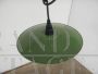 Industrial saucer lamp in dark green metal, 1940s