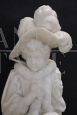 Precious sculpture of a noblewoman in white marble from the late 19th century