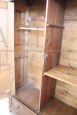 Antique 19th century poplar wood wardrobe with drawer at the base