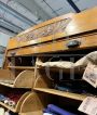 Roller shutter office filing cabinet with floral liberty carvings