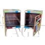 Pair of multicolored Murano glass bedside tables