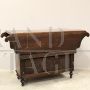 Antique bread cabinet sideboard in walnut, 19th century Italy