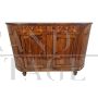 Antique Venetian sideboard from the late 18th century in cherry wood with rounded sides