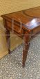 1920s Lombard inlaid desk with two drawers and spiked legs