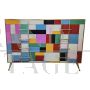 Dresser with 4 drawers in colored glass