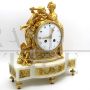 Napoleon III pendulum clock in gilded bronze and marble, 1800