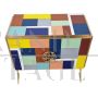 Design small sideboard with two colored glass doors