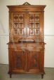 Antique cupboard with glass doors, early 20th century