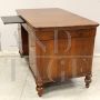 Antique Louis Philippe desk in walnut with large drawers, 19th century Italy