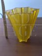 Art Deco vase attributed to Pierre d' Avesn for Daum in yellow glass           