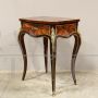 Napoleon III sewing table in bois de rose inlaid with marqueterie, 19th century