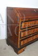 Antique Lombard inlaid chest of drawers with drop-down top, Italy 17th century