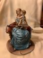 Madonna with child, statuette by Bruno Merli in Capodimonte porcelain