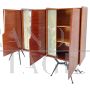 Large rosewood and glass bar cabinet with internal light, Italy 1960s