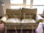 Pair of Poltrona Frau Poppy sofas in yellow leather, 1970s 