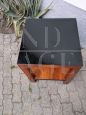 Square art deco coffee table with ebonized top