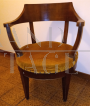 19th century tub chair in walnut