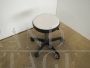 Vintage 80s upholstered office stool