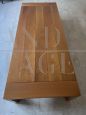 Vintage rectangular living room coffee table in Italian walnut wood