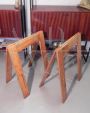 Pair of vintage 1970s freestanding trestles